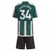 Manchester United Donny van de Beek #34 Babykleding Uitshirt Kinderen 2023-24 Korte Mouwen (+ korte broeken)